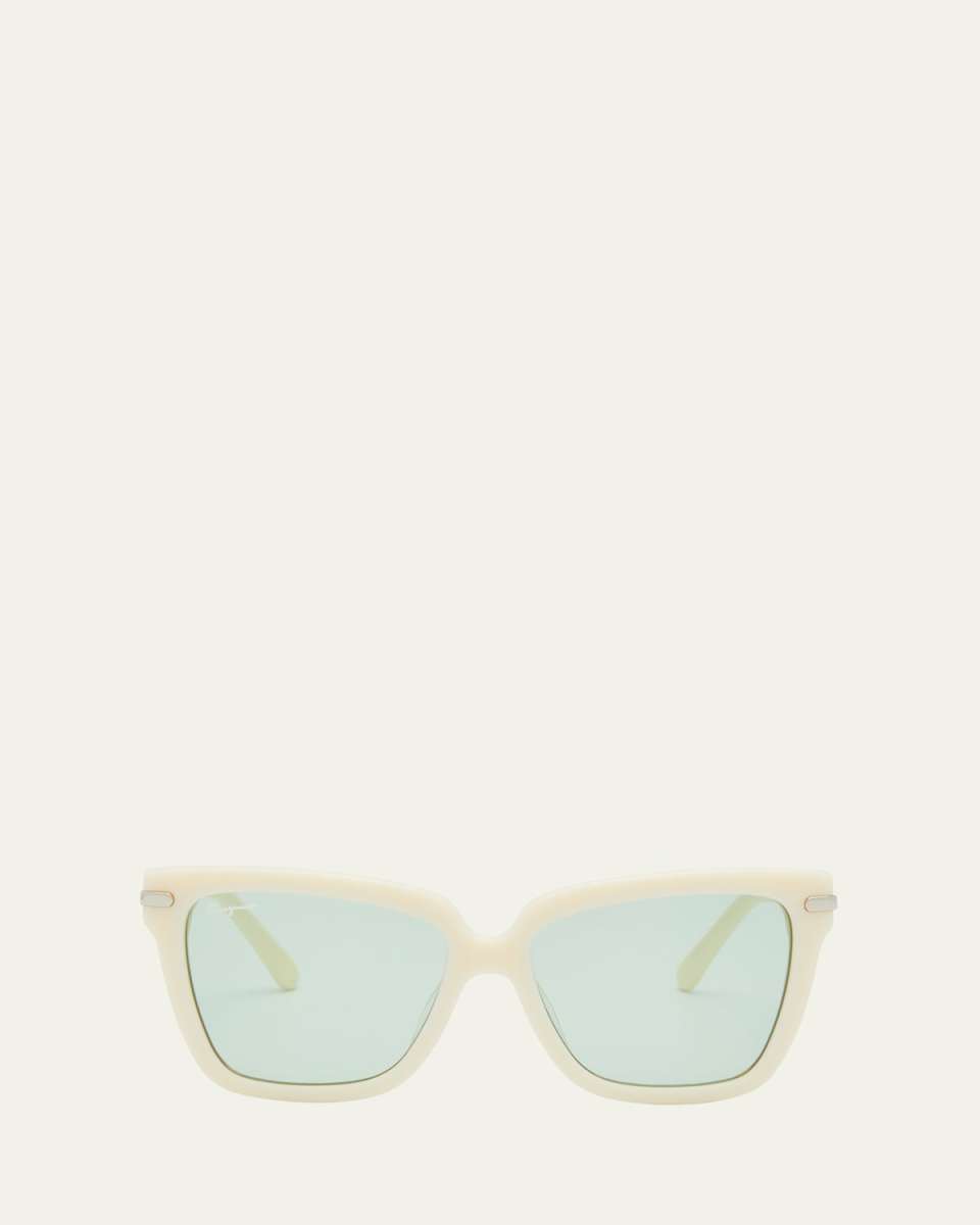 Gancini Square Acetate Sunglasses